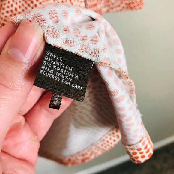 J. McLaughlin Animal Print Orange 3/4 Sleeve Ruched Waist Women Catalina Top - Picture 4 of 9